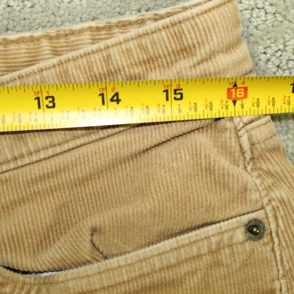 Lands' End Corduroy Pants Women 8 Tan Brown Mid Rise Straight Leg Comfort - Picture 7 of 7